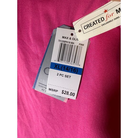 Max Olivia Big Girls Base Layer, 2 Piece Pink, Size XL, NWT - Picture 3 of 3